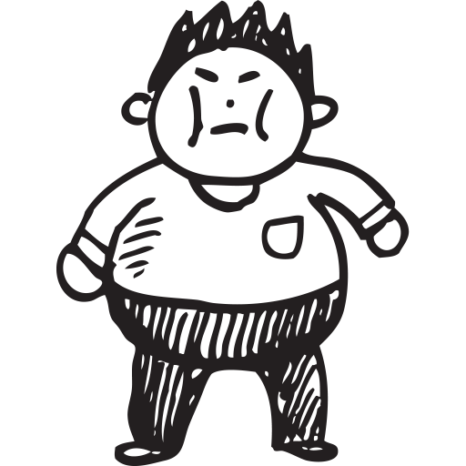 Icon of a fat man